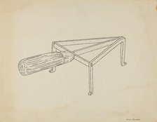 Flat Iron Holder, c. 1939. Creator: Irene Lawson.