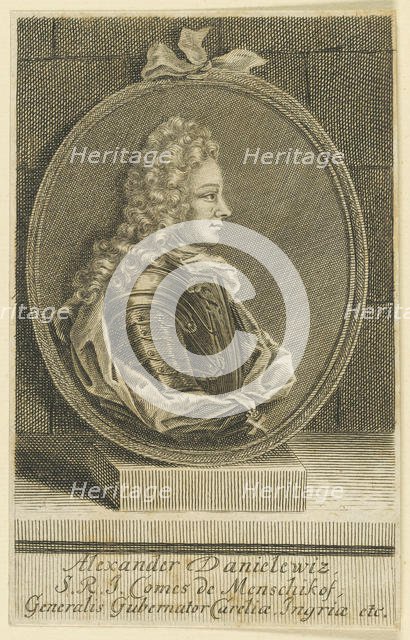 Alexander Danilovich Menshikov, Generalissimo, Prince of the Holy Roman Empire, 1705. Creator: Anonymous.