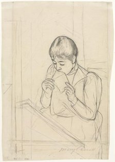 The Letter (recto), 1890-1891. Creator: Mary Cassatt (American, 1844-1926).