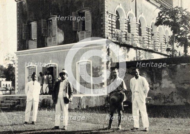 Swellengrebel, Iyengar and two others in India, 1924. Creator: Unknown.