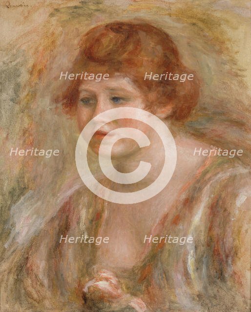 Jeune femme à la rose, between 1918 and 1919. Creator: Pierre-Auguste Renoir.