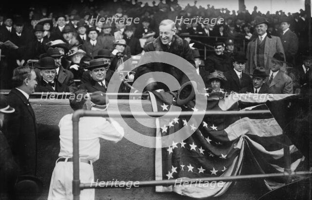 Wilson opens Ball Season, Wash., between c1910 and c1915. Creator: Bain News Service.