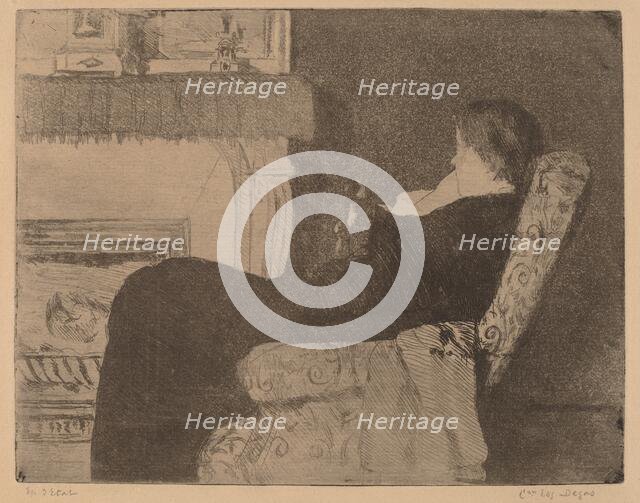 Before the Fireplace (No. 1), c. 1882. Creator: Mary Cassatt.