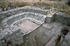Public latrines and wash basin in Dougga, 2nd century BC. Artist: Unknown