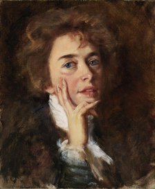 Self-Portrait with Jabot, 1896. Creator: Alice Pike Barney.