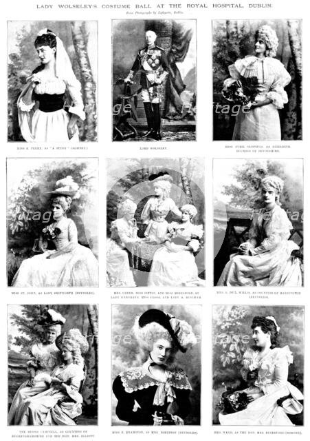 Lady Wolseley's costume ball at the Royal Hospital, Dublin, 1895. Creator: Lafayette.