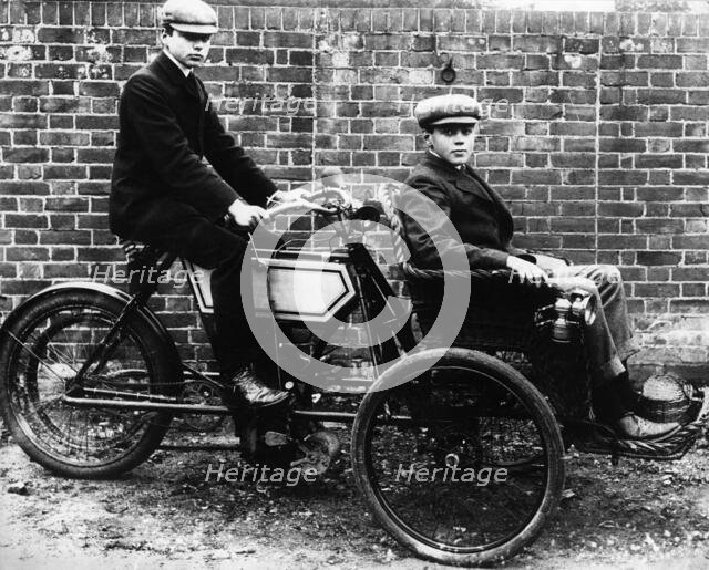1904 Phoenix motor tricycle and forecar. Creator: Unknown.