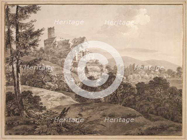 View of the Castle Gnandstein, c. 1795. Creator: Adrian Zingg (Swiss, 1734-1816).