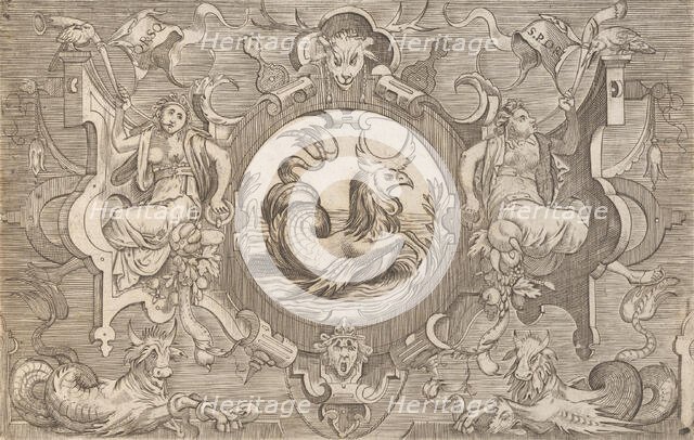 Targhe ed altri ornati di varie e capricciose invenzioni (Cartouches and other ornaments o..., 1773. Creator: Unknown.