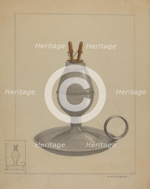 Chamber Lamp, c. 1936. Creator: A. Zaidenberg.