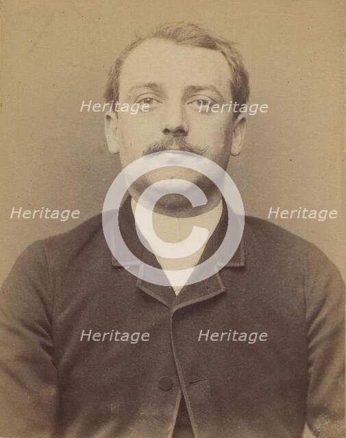 Lenfant. émile, Jules. 26 ans, né à Choisy-le-Roi (Seine). Modeleur. Anarchiste. 2/3/94., 1894. Creator: Alphonse Bertillon.