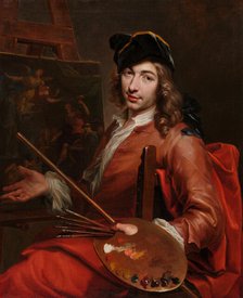 Self-Portrait Before an Easel, First third of 18th cen.. Creator: Helmont, Zeger Jacob van (1683-1736).
