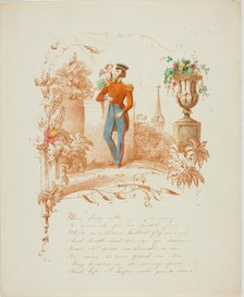 When Duty Calls You Far Away (valentine), c. 1842. Creator: Unknown.