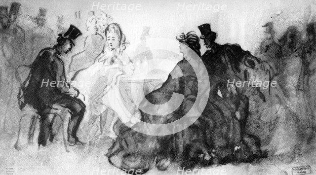 'At the Cabaret', 19th century, (1930).Artist: Constantin Guys