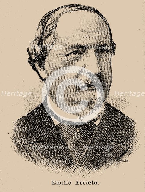 Portrait of Emilio Arrieta (1821-1894). Creator: Anonymous.