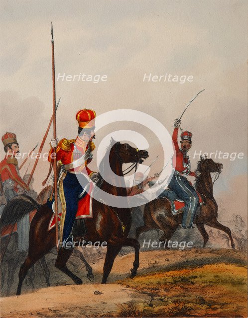 The Crimean Tatar Life Guard Squadron, 1840s. Artist: Eckert, Heinrich Ambros (1807-1840)