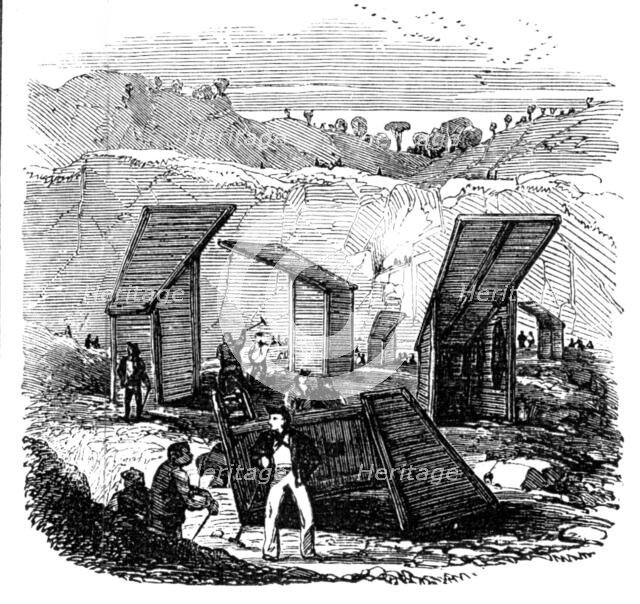 Granite Quarrymen's Huts, 1857. Creator: Unknown.