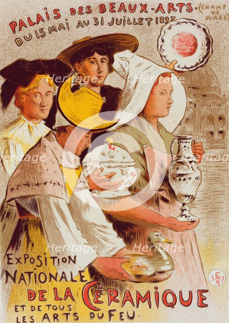 Affiche pour l' "Exposition nationale de la Céramique et de tous les Arts du feu", c1899. Creator: Etienne Moreau-Nelaton.
