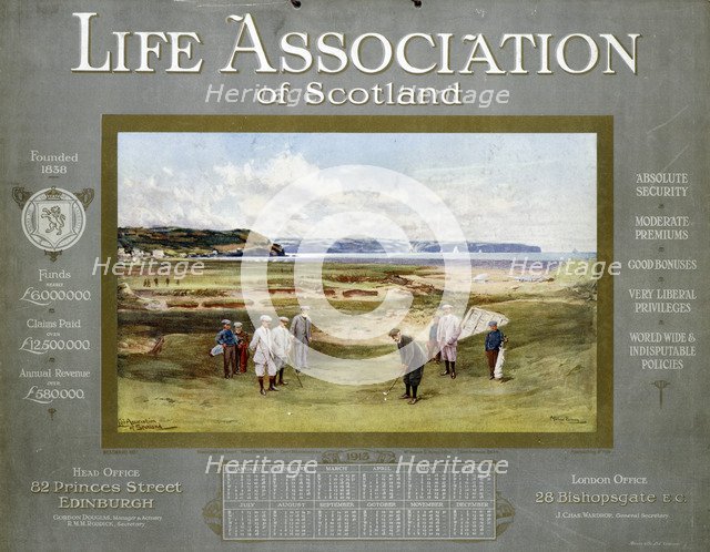 The Life Association of Scotland calendar for 1913. Artist: Unknown