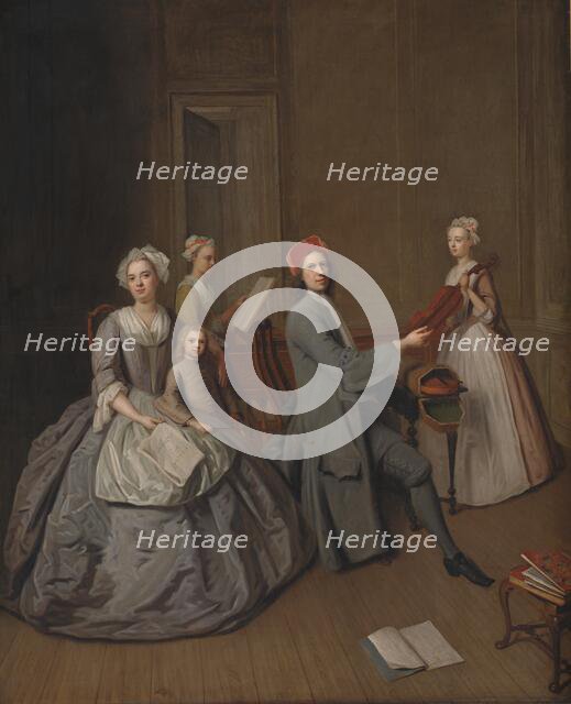 The Artist's Family Making Music Together, 1728-1732. Creator: Balthasar Denner.