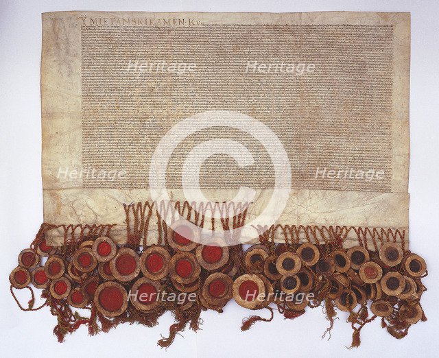 The Union of Lublin, 1569. Artist: Historical Document  