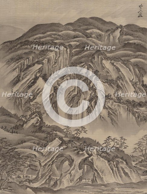 Rocky Landscape, ca. 1887. Creator: Kawanabe Kyosai.