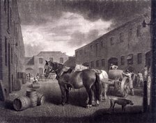 East end of Whitbread's Brewery, Chiswell Street, Islington, London, c1792.  Artist: Richard Earlom