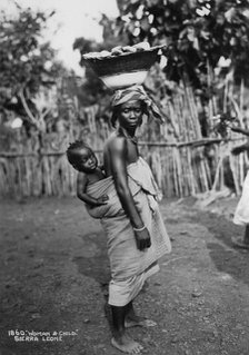 Woman and child, Sierra Leone, 20th century. Artist: Unknown