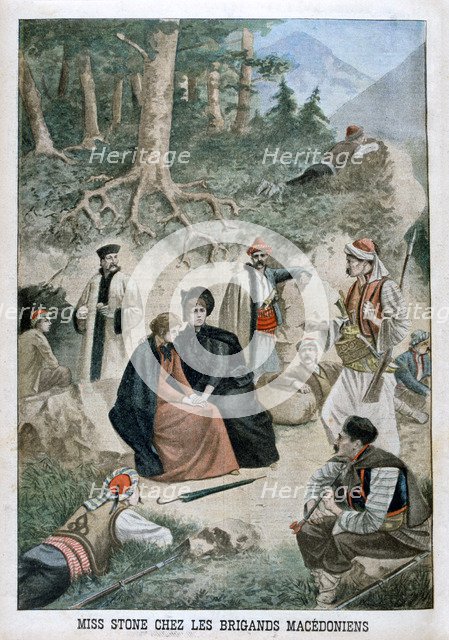 Miss Stone with the Macedonians, 1901. Artist: Unknown