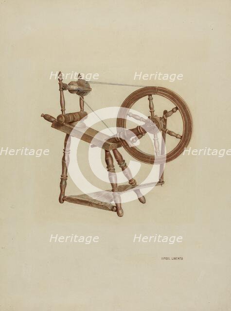 Spinning Wheel, c. 1939. Creator: Virgil A. Liberto.