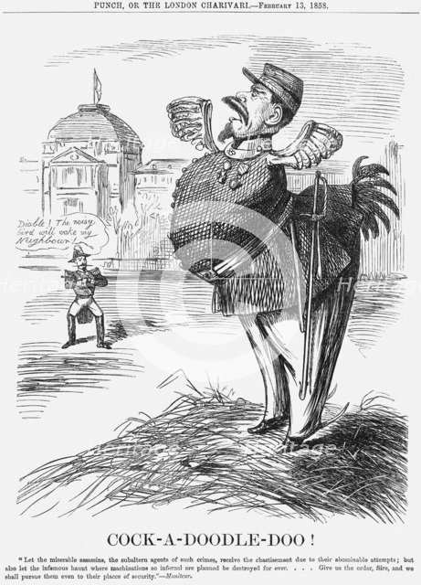 'Cock-A-Doodle-Doo!', 1858. Artist: Unknown