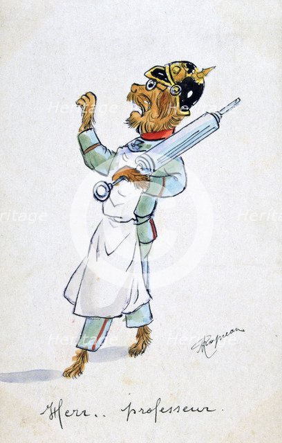'Herr Professor', Vintage French postcard, c1900. Artist: Unknown