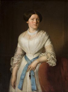 Portrait of Miss Pisarzowska, 1852. Creator: Jozef Simmler.