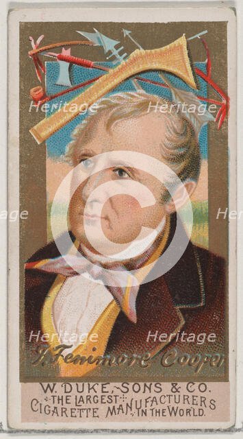 James Fenimore Cooper, from the series Great Americans (N76) for Duke brand cigarettes, 1888., 1888. Creator: Unknown.