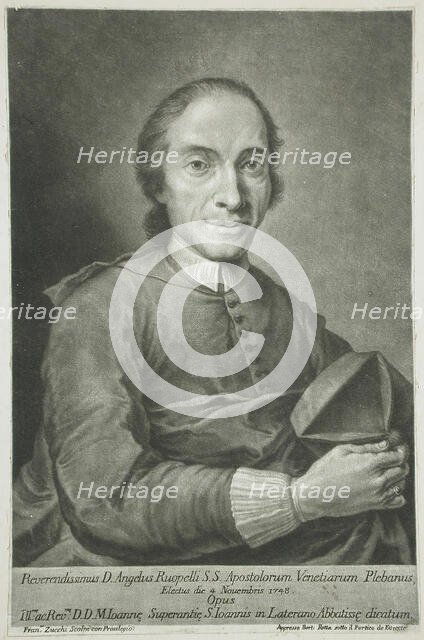 Portrait of Angelo Ruopelli, c1750. Creator: Francesco Zucchi.