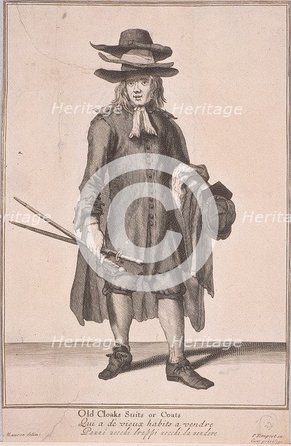 'Old Cloaks Suits or Coats', Cries of London, (c1688?). Artist: Anon