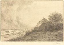 Hovel on a Hillside (Masure sur la colline). Creator: Alphonse Legros.