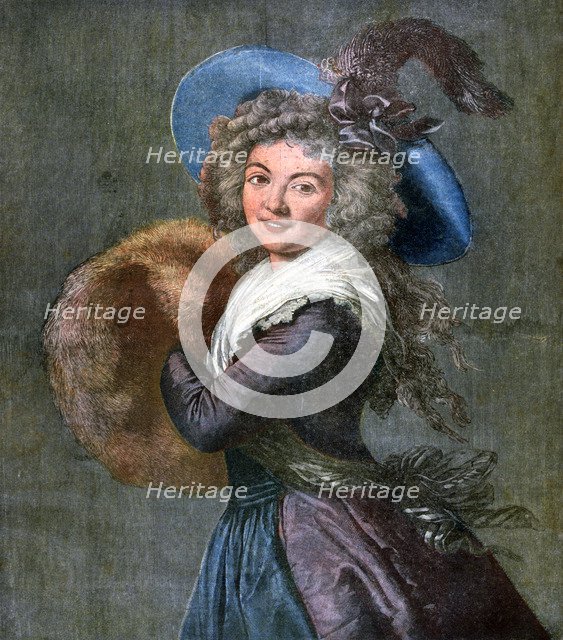 'Woman with a Fur Muff', 1892. Artist: Unknown