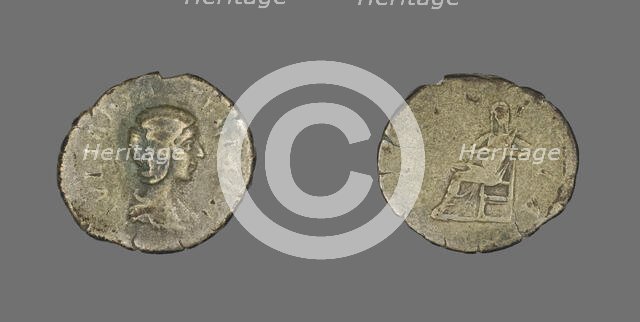 Denarius (Coin) Portraying Empress Julia Domna, 211-217. Creator: Unknown.