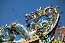 Dragon decoration, Yap Chinese Temple, Penang, Malaysia.  Artist: Dr Stephen Coyne