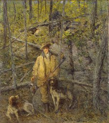 Hunter and Dogs, 1912. Creator: Julian Alden Weir.