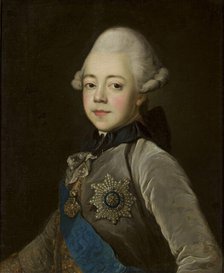 Portrait of Grand Duke Pavel Petrovich (1754-1801) as child, Second Half of the 18th century. Creator: Voille, Jean Louis (1744-after 1803).