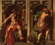 Pythagoras and Euclid, 1545. Creator: Mazzola Bedoli, Girolamo (c. 1500-1569).