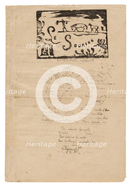Le sourire: Journal méchant, Feb. 1900, 1900. Creator: Paul Gauguin.