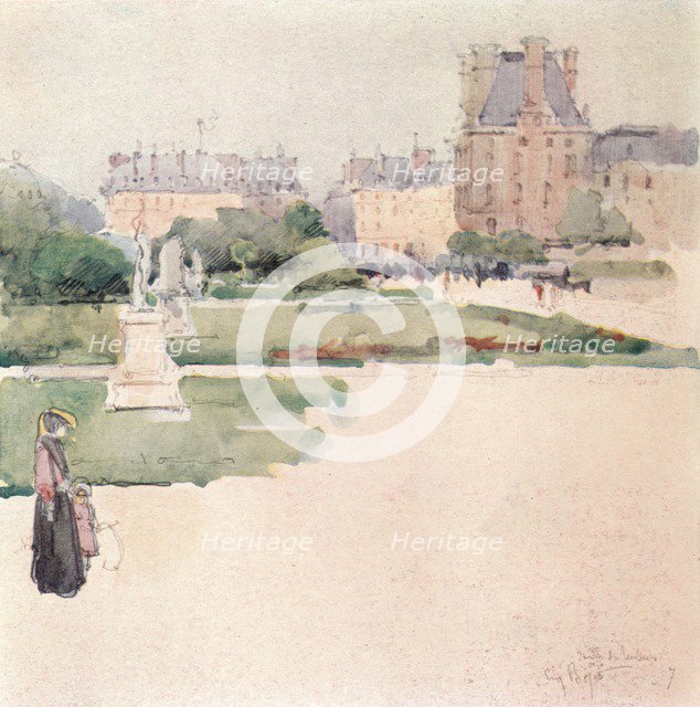 'The Tuileries Gardens', 1915. Artist: Eugene Bejot.