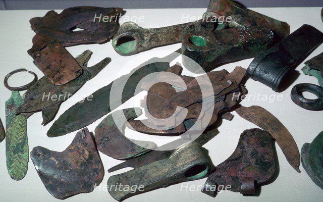 Hoard of Babylonian agricultural tools. Artist: Unknown