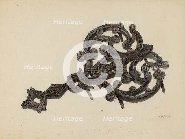 Iron Holder, c. 1940. Creator: Peter Connin.