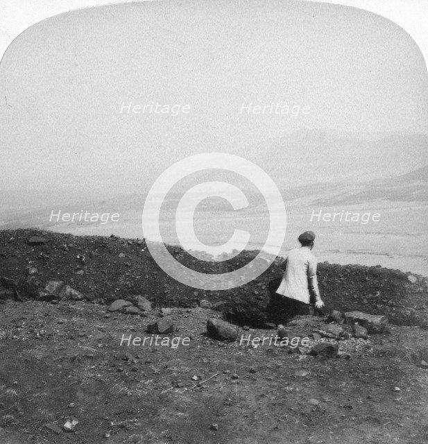 Spion Kop, from a Boer trench on Krantz Kloot, South Africa, 1901. Artist: Underwood & Underwood