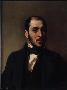 Portrait d'Eugène Laval (1818-1896), architecte, c1860. Creator: Eugene Delacroix.