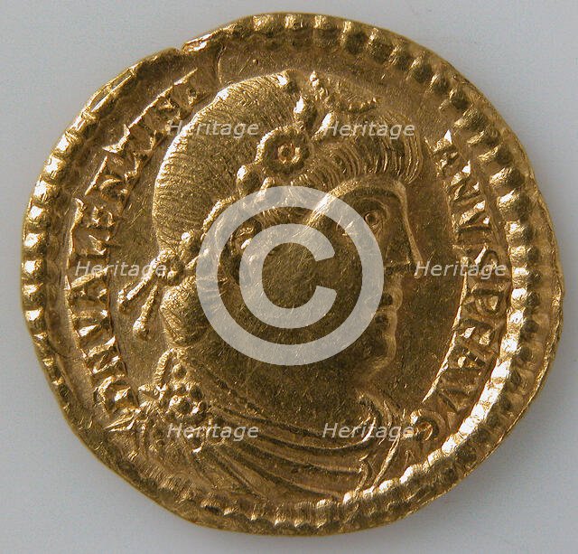 Solidus of Valentinian I (r. 364-375), Byzantine, 364-75. Creator: Unknown.